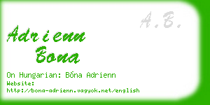 adrienn bona business card