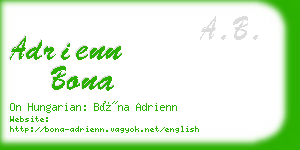 adrienn bona business card